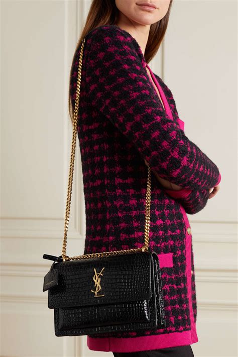 ysl small sunset bag|ysl sunset bag crocodile.